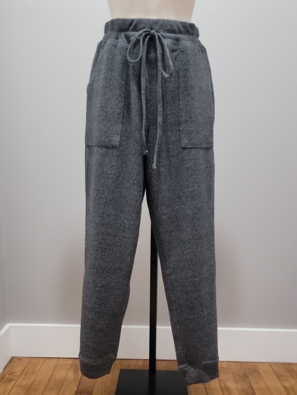 Time and Tru Maternity Charcoal Marl Utility Jogger Sweatpants S 4-6 New